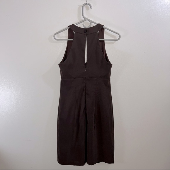 Connected Apparel Brown Halter Neck Dress Size 6 - Picture 5 of 6